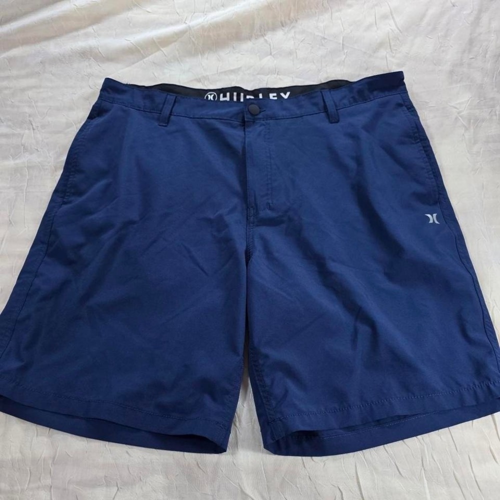 Hurley Mens Phantom Hybrid Walk Shorts Navy Blue Size 40 Classic Minimalist Surf